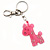 Crystal Baby Giraffe Plastic Key Ring/ Handbag Charm (Pink) - view 2