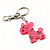 Crystal Baby Giraffe Plastic Key Ring/ Handbag Charm (Pink) - view 3