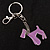 Pink Enamel Dog Keyring/ Handbag Charm - view 2
