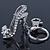 Rhodium Plated High Heel Shoe Key Ring/ Bag Charm - 11cm Length - view 2