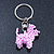 Baby Pink Glass Bead Scottie Dog Keyring/ Bag Charm - 8cm Length - view 3