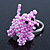 Baby Pink Glass Bead Scottie Dog Keyring/ Bag Charm - 8cm Length - view 4