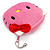 Pink Kitty Fabric Coin Purse/ Bag Charm for Kids - 10.5cm Width - view 3
