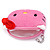 Pink Kitty Fabric Coin Purse/ Bag Charm for Kids - 10.5cm Width - view 4
