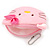 Ligth Pink Kitty Fabric Coin Purse/ Bag Charm for Kids - 10.5cm Width - view 4