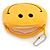 Smiling Face Bright Yellow Fabric Coin Purse/ Bag Charm for Kids - 10.5cm Width - view 4