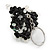 Black/ Transparent Glass Bead Scottie Dog Keyring/ Bag Charm - 8cm L - view 5