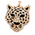 Statement Crystal Tiger Keyring/ Bag Charm In Gold Tone - 11cm L - view 2