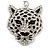Statement Crystal Tiger Keyring/ Bag Charm In Silver Tone - 11cm L - view 3