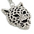 Statement Crystal Tiger Keyring/ Bag Charm In Silver Tone - 11cm L - view 4