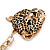 Statement Leopard Keyring/ Bag Charm In Gold Tone - 11cm L - view 4