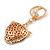 Statement Leopard Keyring/ Bag Charm In Gold Tone - 11cm L - view 5