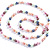 Septicoloured Long Simulated Pearl Necklace