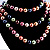 Septicoloured Long Simulated Pearl Necklace - view 4