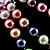 Septicoloured Long Simulated Pearl Necklace - view 5