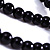 Black Simulated Pearl Costume Necklace - view 2