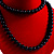 Black Simulated Pearl Costume Necklace - view 3
