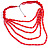 5-Strand Red Layered Bead Costume Necklace