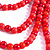 5-Strand Red Layered Bead Costume Necklace - view 2