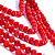 5-Strand Red Layered Bead Costume Necklace - view 3