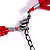 5-Strand Red Layered Bead Costume Necklace - view 4