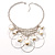 Silver Bib Imitation Pearl Necklace