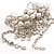 Silver Tassel Imitation Pearl Costume Necklace - view 3