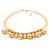 Exquisite Gold Tone Stretch Costume Necklace - view 4