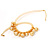 Exquisite Gold Tone Stretch Costume Necklace - view 5