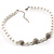 Silver Bead Glass Pearl Necklace - view 3