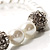 Silver Bead Glass Pearl Necklace - view 4
