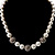 Silver Bead Glass Pearl Necklace