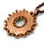 Hammered Copper Disk Fashion Pendant - view 5