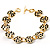 Gold Plated Giraffe Print Round Disk Necklace - view 3