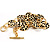 Gold Plated Giraffe Print Round Disk Necklace - view 4