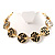 Gold Plated Giraffe Print Round Disk Necklace - view 5