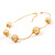 Gold Mesh Imitation Pearl Fashion Necklace - view 7
