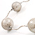Silver Mesh Imitation Pearl Costume Necklace - view 4
