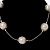Silver Mesh Imitation Pearl Costume Necklace - view 6