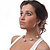 Silver Mesh Imitation Pearl Costume Necklace - view 7