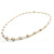 Long Silver-Tone Station Imitation Pearl Necklace - view 6