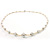 Long Silver-Tone Station Imitation Pearl Necklace - view 7