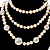 Long Silver-Tone Station Imitation Pearl Necklace - view 4