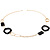 Statement Long Black Resin Fashion Necklace In Gold Plated Metal - 90cm L - view 8