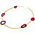Long Red Geometric Plastic Costume Necklace - 108cm L - view 10
