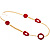 Long Red Geometric Plastic Costume Necklace - 108cm L - view 8