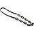 Long Black Leather Cord Crystal Perspex Link Fashion Necklace - view 9
