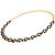 Long Alternate Black And Gold Oval Link Costume Necklace - view 11