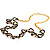 Long Alternate Black And Gold Oval Link Costume Necklace - view 9