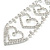 Clear Austrian Crystal Heart Tie Necklace - 32cm L/ 12cm Ext/ 17cm Tie - view 15